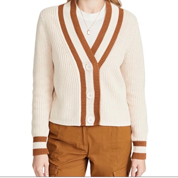 525 Varsity V Neck Cardigan - Picture 1 of 11